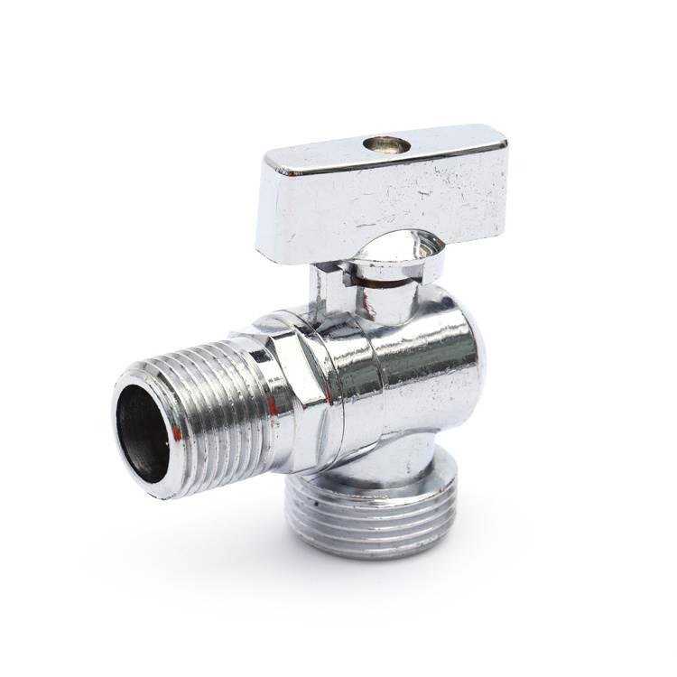 Chinese Factory 90 degree Brass Angle Valve Stop Style with Chrome plated