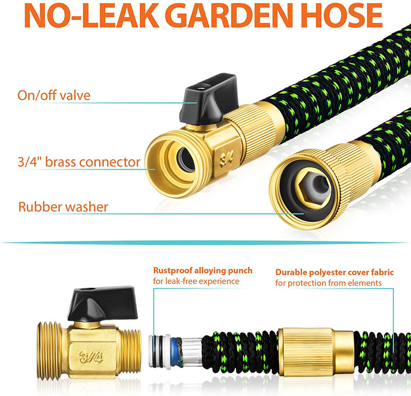 Hot Sales Garden No Leak Hose 3/4 in Brass Ball  Shut off Valves