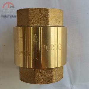 1" pn16 Standard Sanitary One Way Water Pump non return brass vertical lift spring loaded check valve