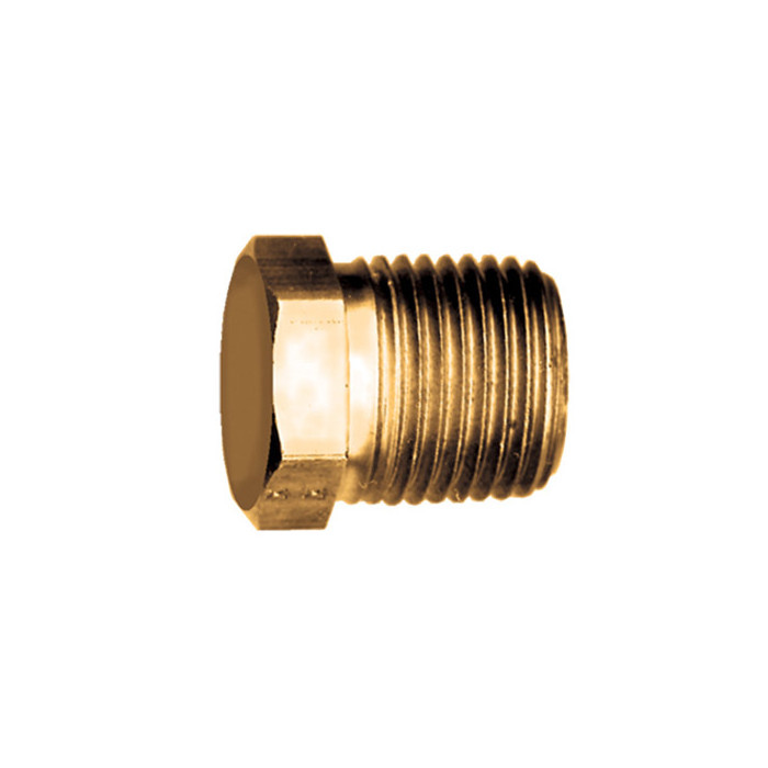 1/8 to 1/2 inch NPT male threaded hex head Brass Plug