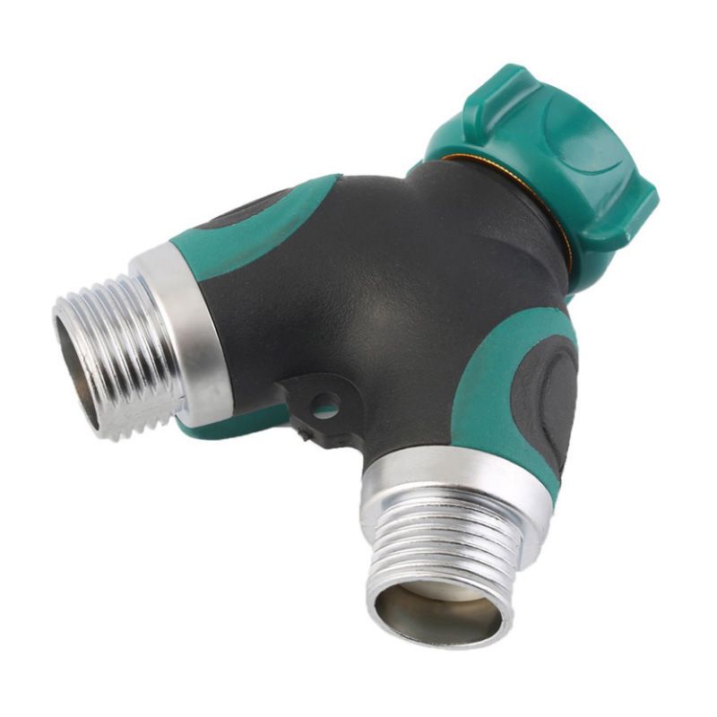 Outstanding Price 3/4 in BSP NPT Thread Zinc Alloy Garden Hose Splitters 2 ways Shut off Valves