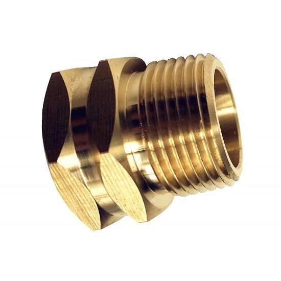 ISO9001 Forged Brass Garden Hose Convert Adapter 3/4