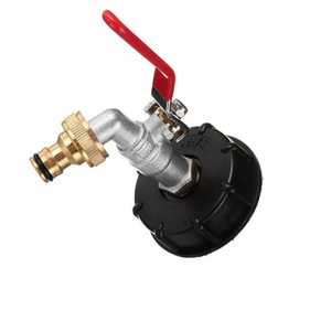 Garden Tap S60X6 to Coarse Thread with 1/2" Hose Fitting Oil Fuel Water Inlet 1/2 Brass IBC Tank Adapter