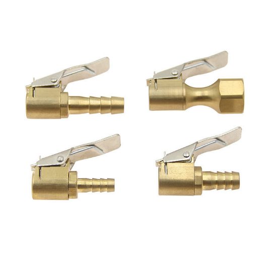 Car Tire Air Chuck Inflator Pump Valve Connector Clip-on Adapter Car Brass 8mm Tyre Wheel Valve For Inflatable Pump Dropship