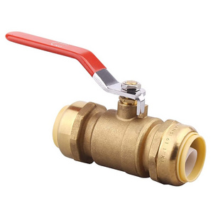 3/4 Inch Water Shut Off PEX Copper CPVC HDPE Brass Push-to-Connect Ball Valve