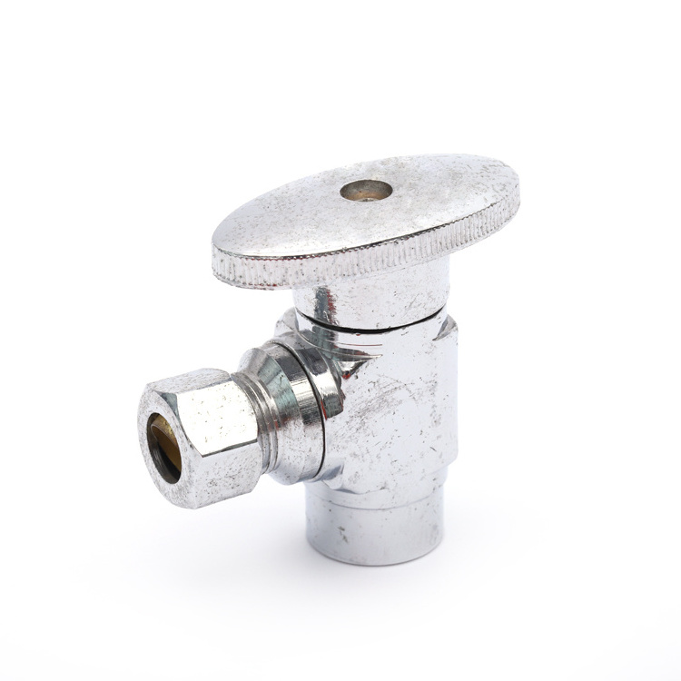 Shut Off Quarter Turn Water Sink Bathroom Toilet Kitchen Shower Plumbing Chrome Multi-Turn Angle Stop Valve