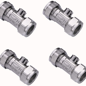 15mm  Iso Valve Shut Off Stop Tap Chrome Compression Isolation Valves