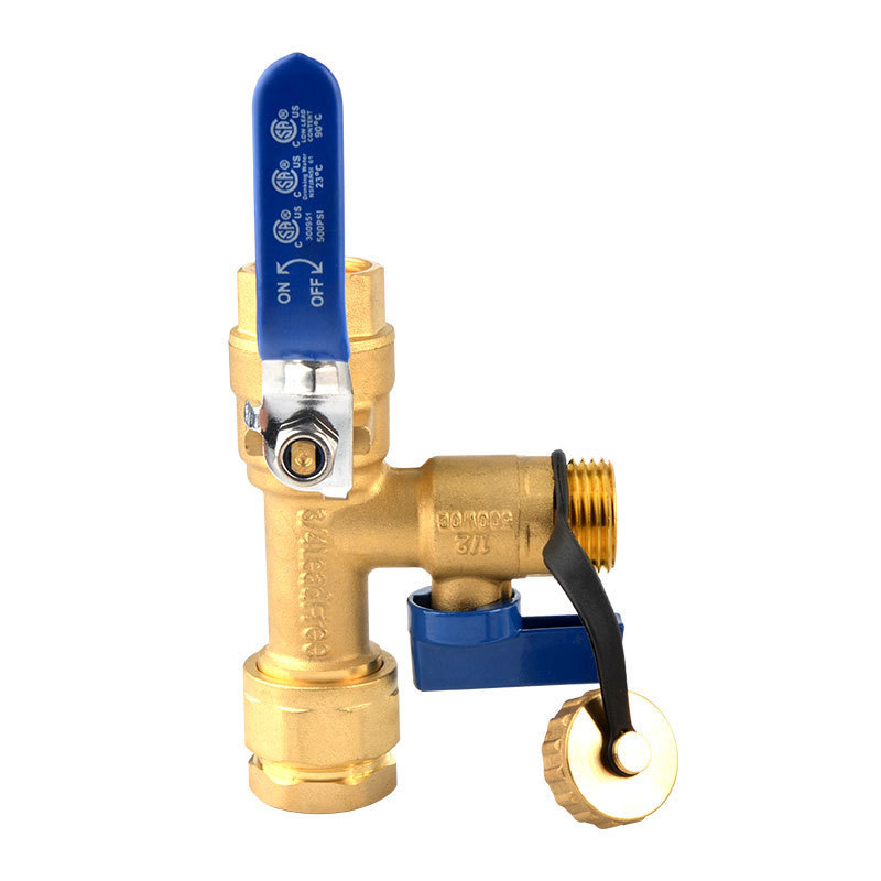 3/4 inch brass tankless water heater Isolator valve kit with safety relief valve