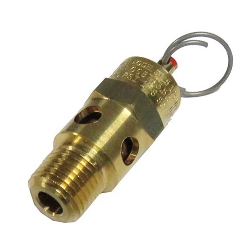 Control Devices Brass  Safety Valve 125 psi Set Pressure 1/4