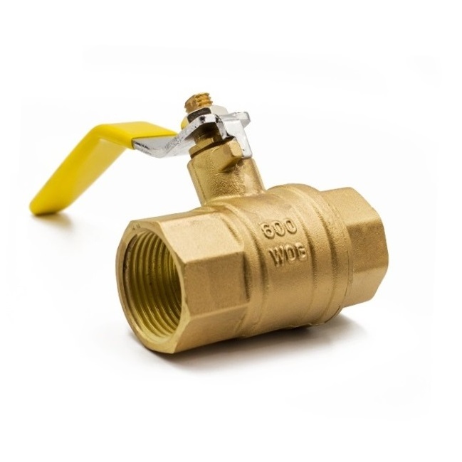 Lead-Free Forged Brass Air Compressor In-Line Ball Shut Off Valve, Quarter Turn, 1/4