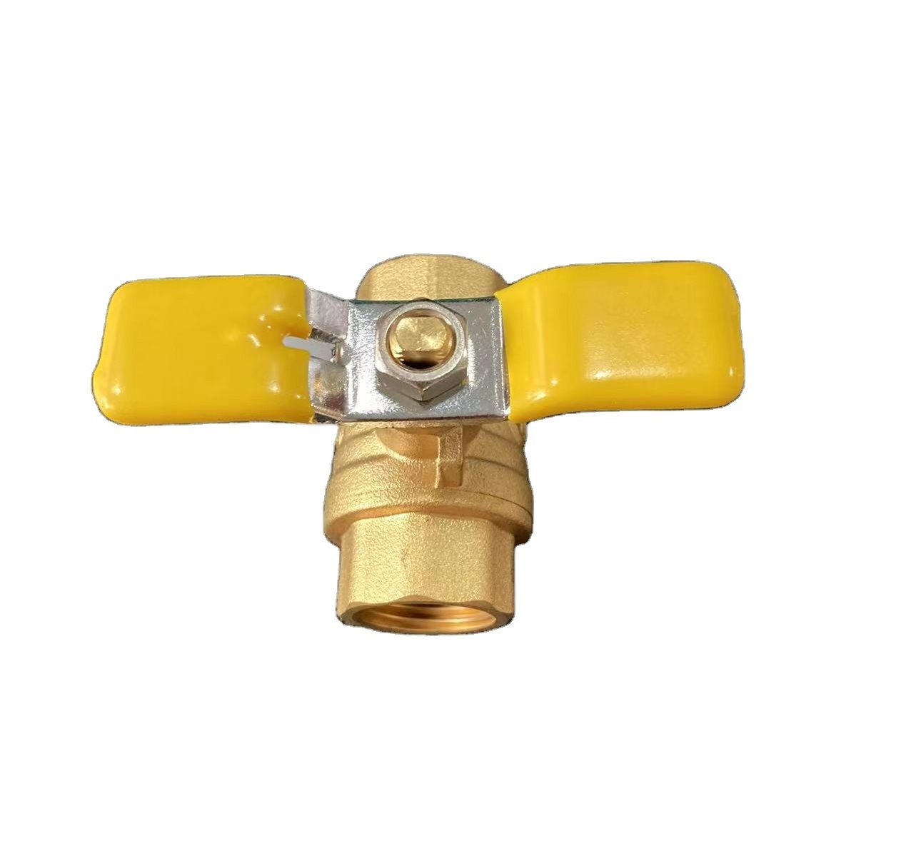 Lead-Free Forged Brass Air Compressor In-Line Ball Shut Off Valve, Quarter Turn, 1/4