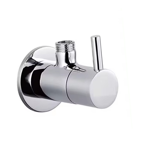 Modern Solid Brass Angle Stop Valve Shut Off Quarter Turn Water Bathroom Shower Plumbing Commercial 1/2 inch Male IPS G1/2