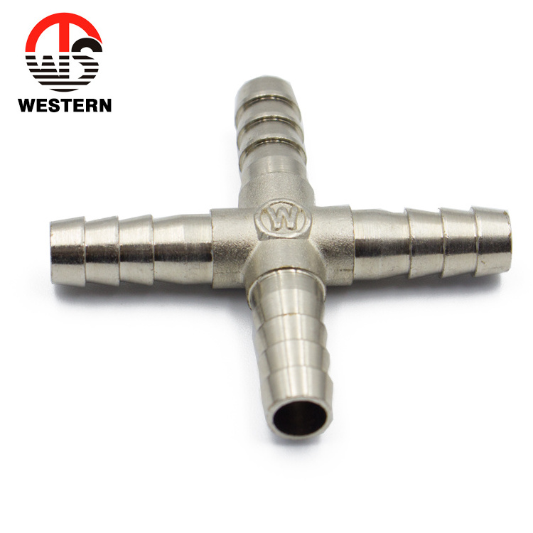 Nickel Plated 3 Way 4 Way Brass Fitting Y Type Nozzle Garden Hose Fitting Quick Connector