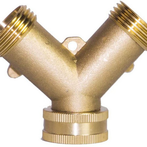 3/4" High quality Brass Garden hose Y hose 3 way Splitter