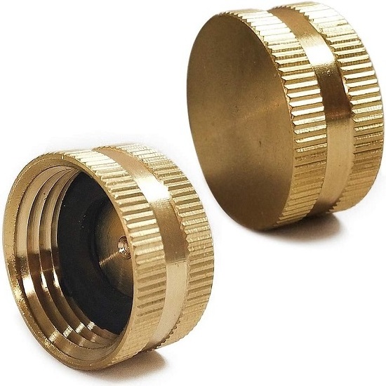 Brass Hose End Garden Hose Connector Brass Cap 3/4