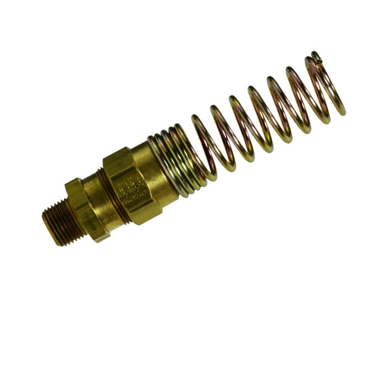 China brass fitting manufacturer D.O.T. Air brake hose ends male adapter with spring