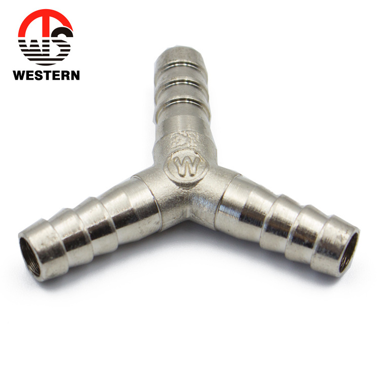 Nickel Plated 3 Way 4 Way Brass Fitting Y Type Nozzle Garden Hose Fitting Quick Connector