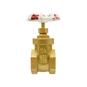 OEM Manufacturer PN25 3/4" 200 WOG Brass Gate Valve With Red-White Color Hand wheel