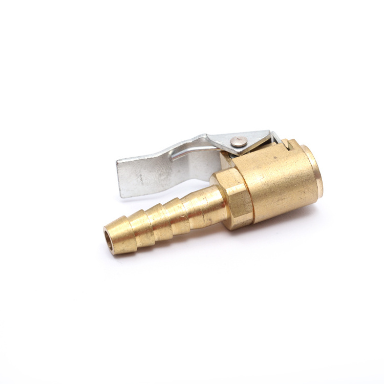 Car Tire Air Chuck Inflator Pump Valve Connector Clip-on Adapter Car Brass 8mm Tyre Wheel Valve For Inflatable Pump Dropship