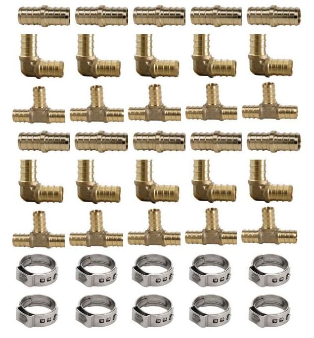 China 90 degree brass elbow tee coupling pex barbed fitting for pex al pex a b c pipe