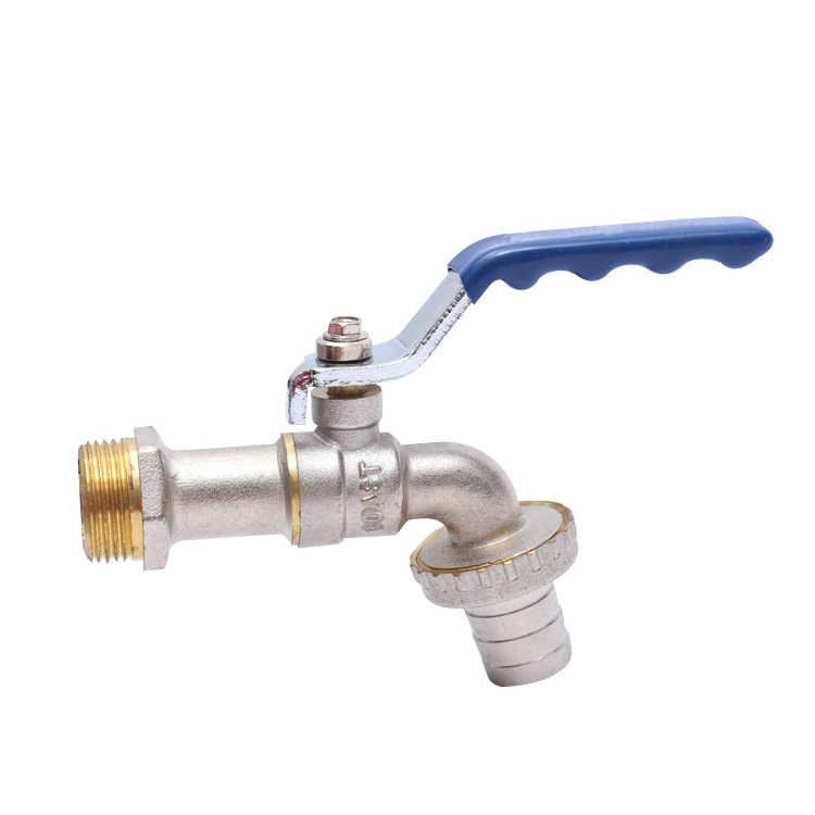 High quality blue lever handle brass quick open ball bibcock bib water tap garden hose cock 3/4