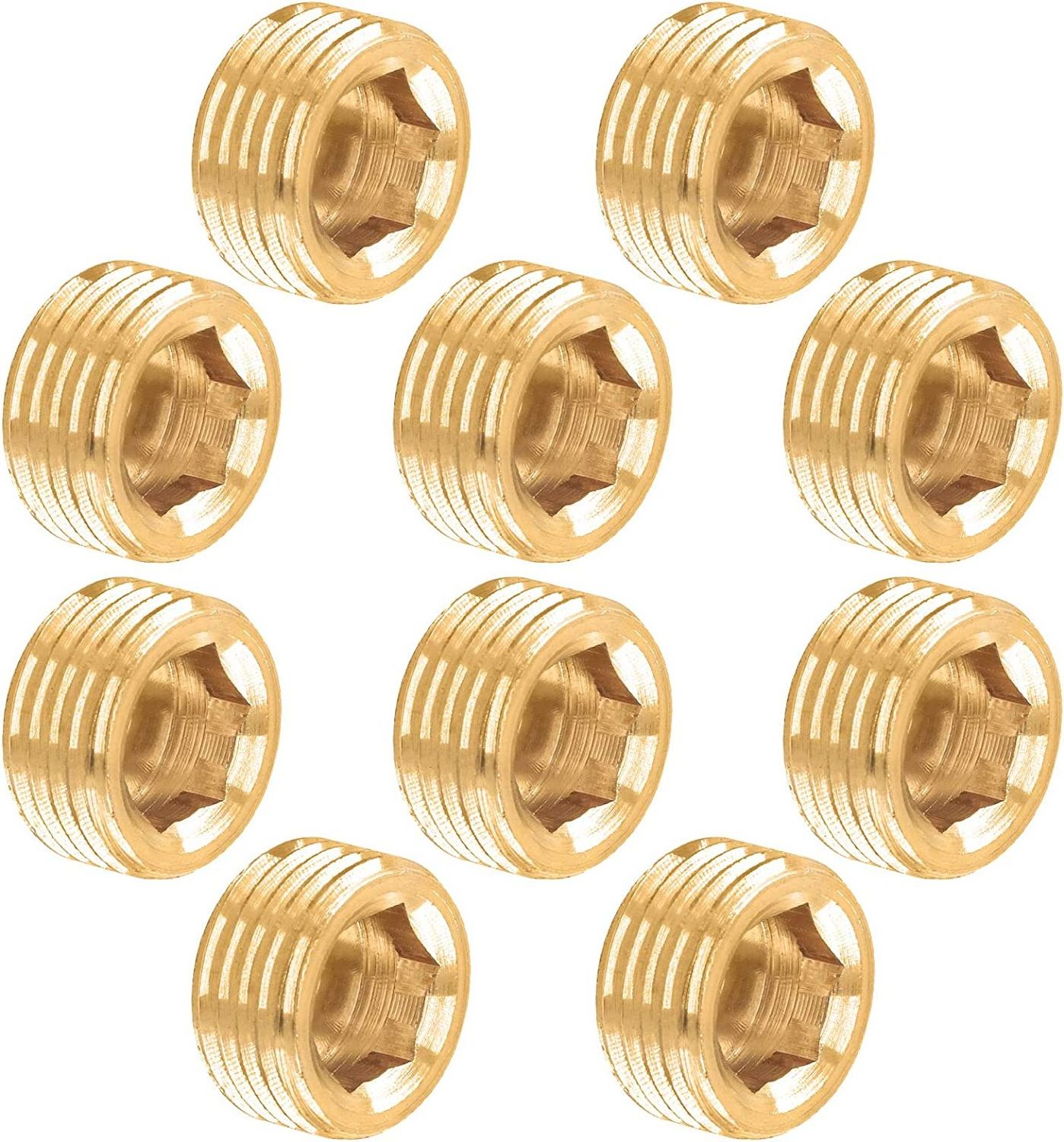 Brass Pipe Plugs Set NPT Plug 1/8