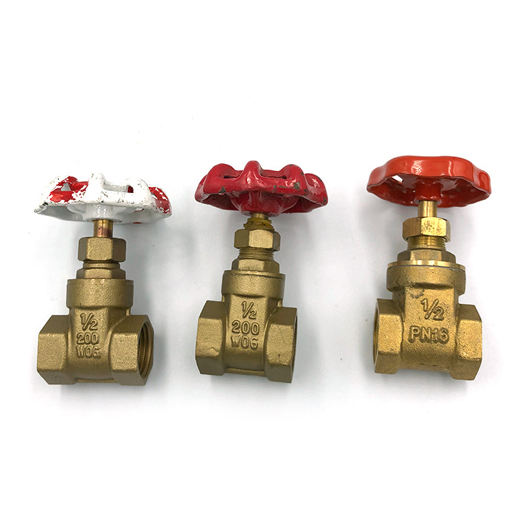 1/2 to 4 inch female x female NPT threaded forging brass gate valve drain valves for commercial cooker