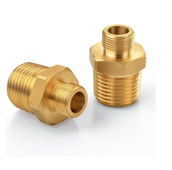 1/2 to 3/8 Reducer, 3/8 to 1/2 RV Faucet Adapter Brass Compression Fitting Faucet Supply Line Adapter for Plumbing Water Hose