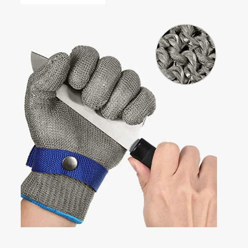 A9 Cut Resistant Glove Food Grade Stainless Steel Wire Mesh Metal Gloves Knife Cutting Gloves for Kitchen Butcher