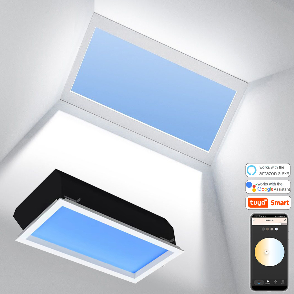 Artificial LED Skylight Blue Sky Ceiling Virtual Natural Sunlight LED Simulator 3060 Modern Healthy Panel Skylight