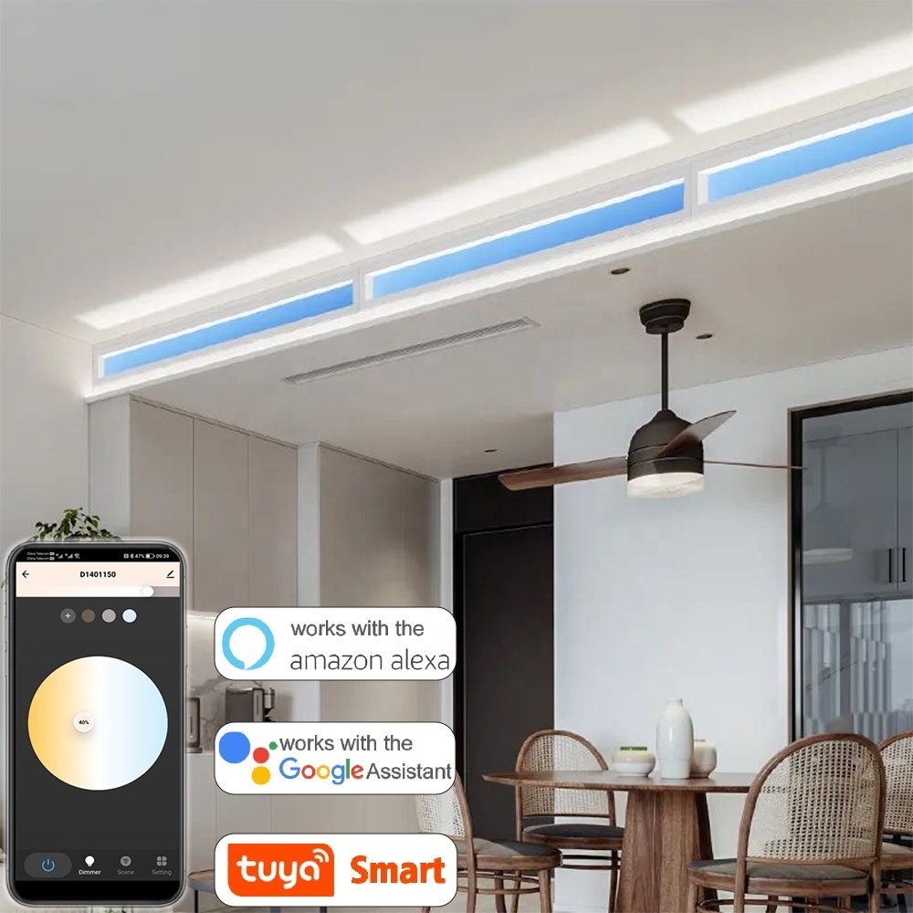 Artificial Skylight LED Sky Panel Virtual Skylight LED Wifi Tuya App Control 140*1150mm Panel Lights