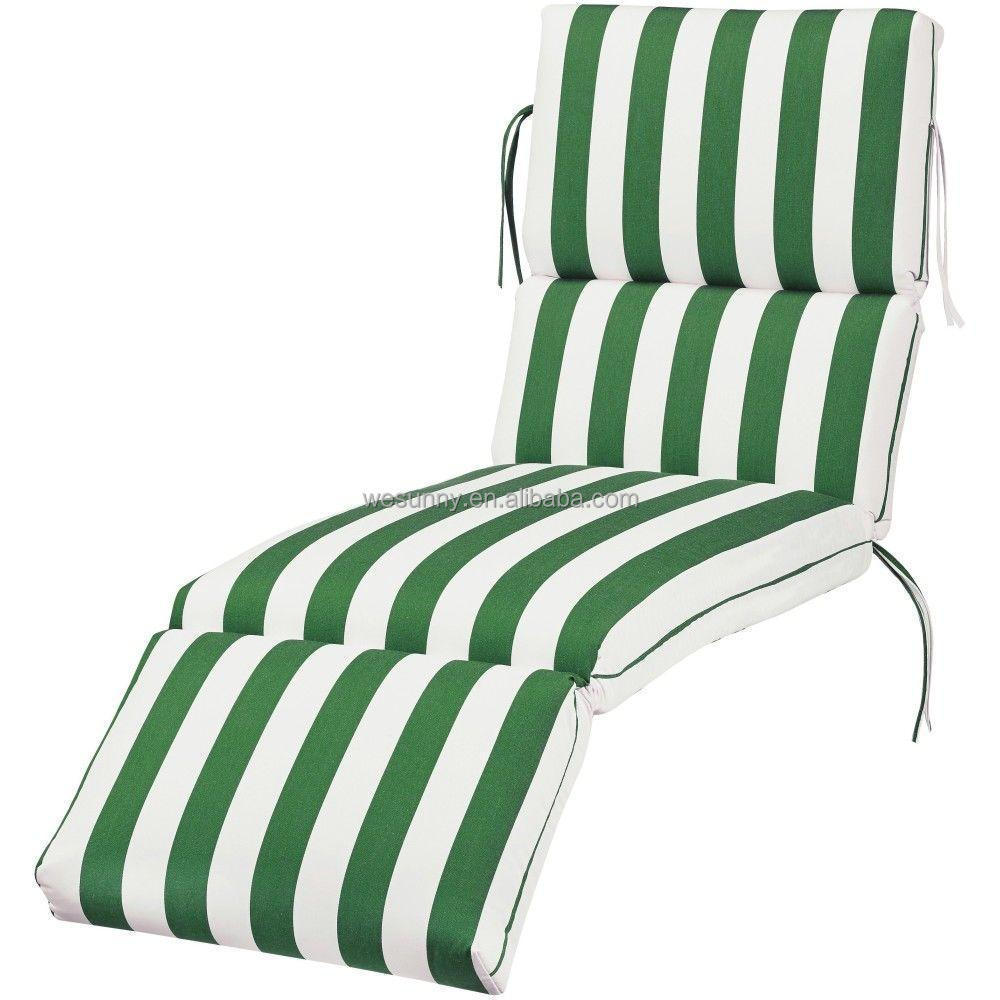 Stripe Outdoor Chaise Lounge Cushion