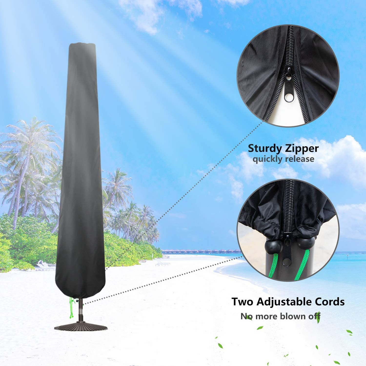 Wesunny Custom Waterproof Outdoor Umbrella Parasolar Replacement Cover