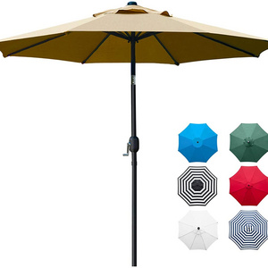 Wesunny Waterproof 9 Feet 8 Ribs Stand Patio Cafe Umbrella Outdoor For Restaurant