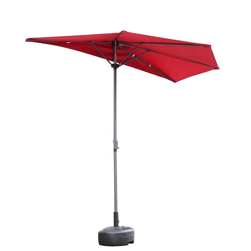 Waterproof Polyester Outdoor Half Round Wall Umbrella For Balcony