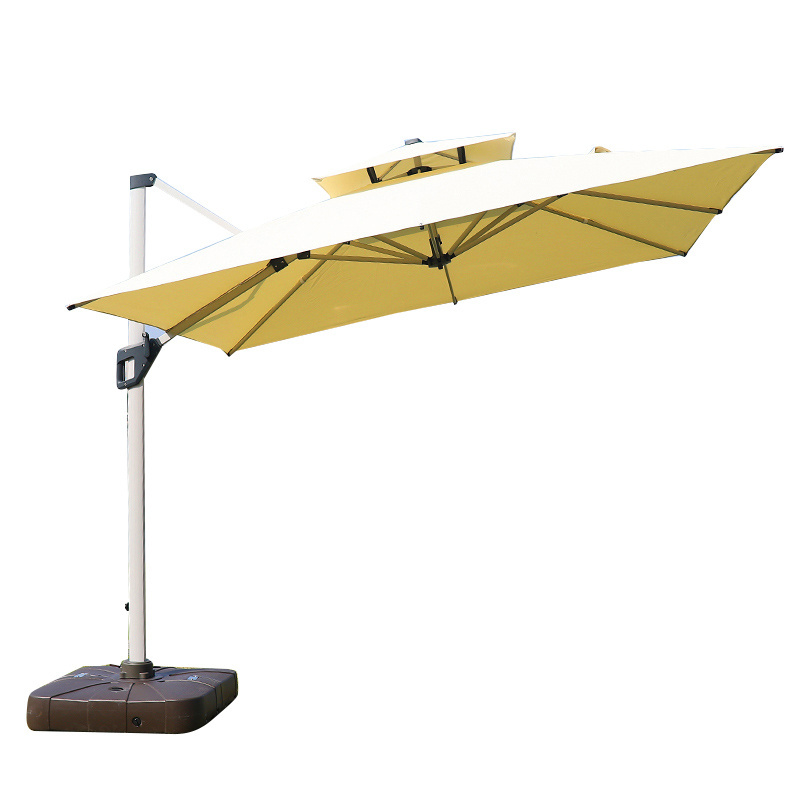 Wesunny Home Goods 10ft Outdoor Table Market Solar Powered Led Cantilever Patio Umbrella