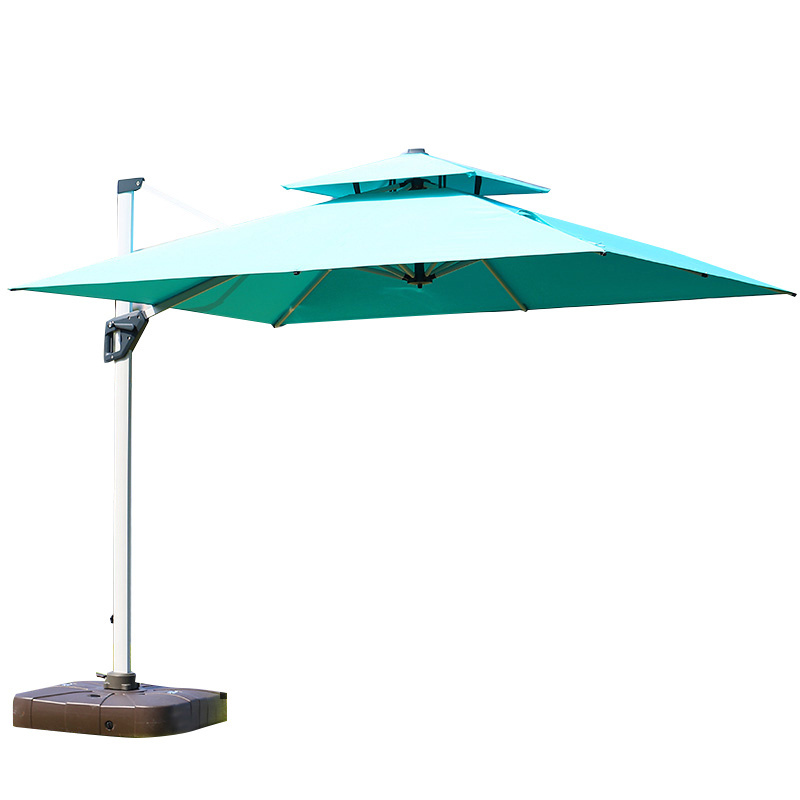 Wesunny Home Goods 10ft Outdoor Table Market Solar Powered Led Cantilever Patio Umbrella