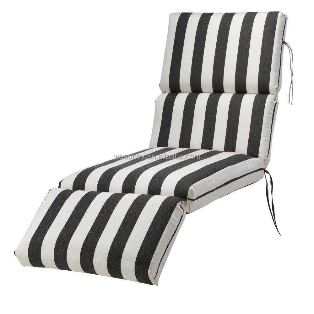 Stripe Outdoor Chaise Lounge Cushion