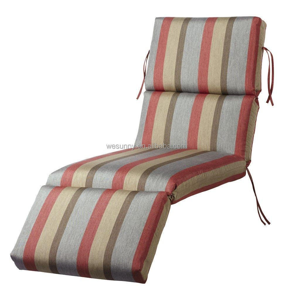 Stripe Outdoor Chaise Lounge Cushion