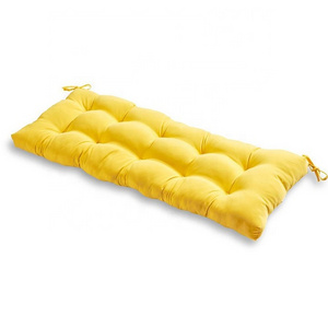 Outdoor 3 Seater Solid Garden Rectangle Tufted Long Floor Bench Cushion