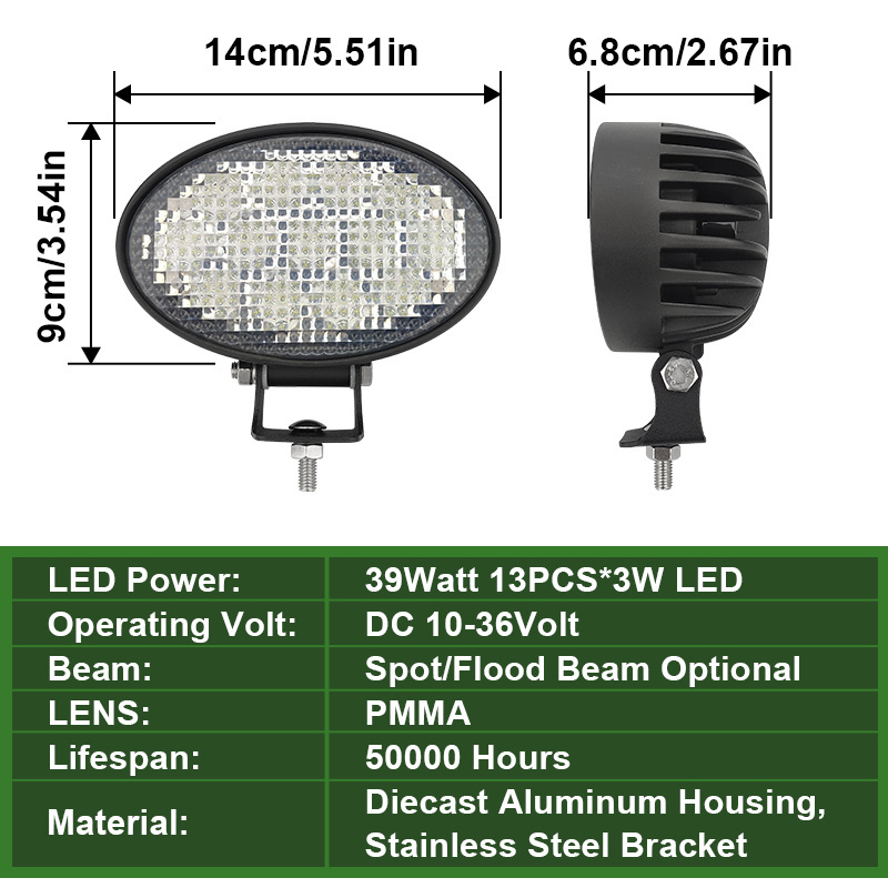 Oval LED Work Light 5.5