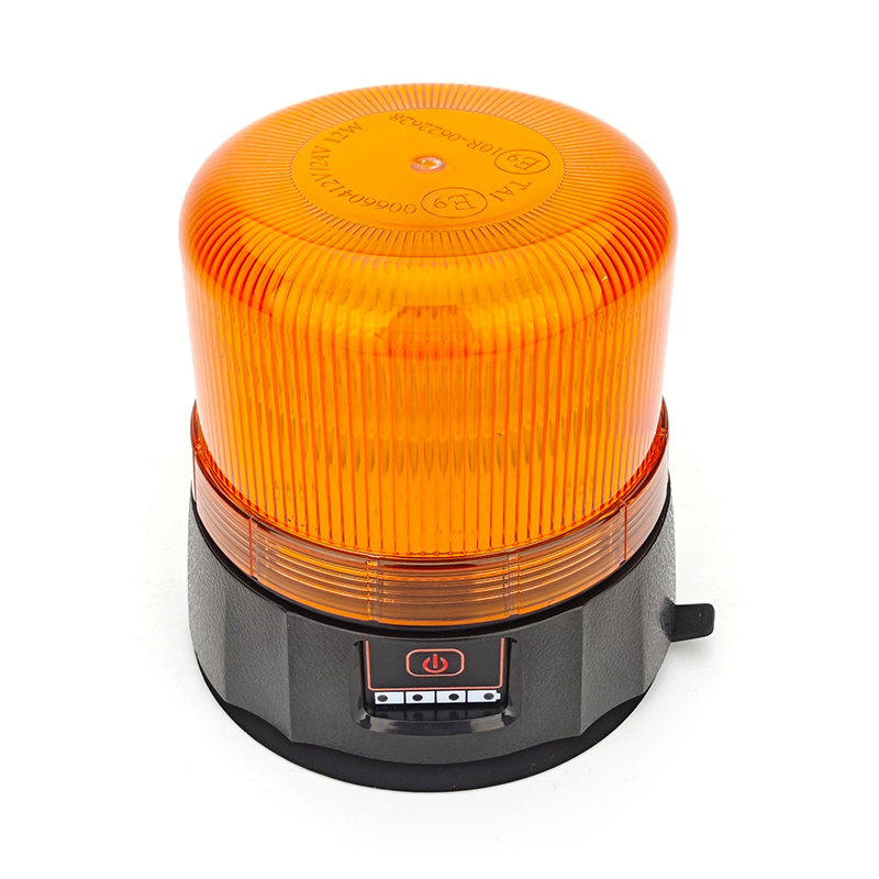 Wetech Portable LED Emergency Beacon Lamp Wireless Rechargeable Flashing Amber Revolving Warning Light With Magnetic base