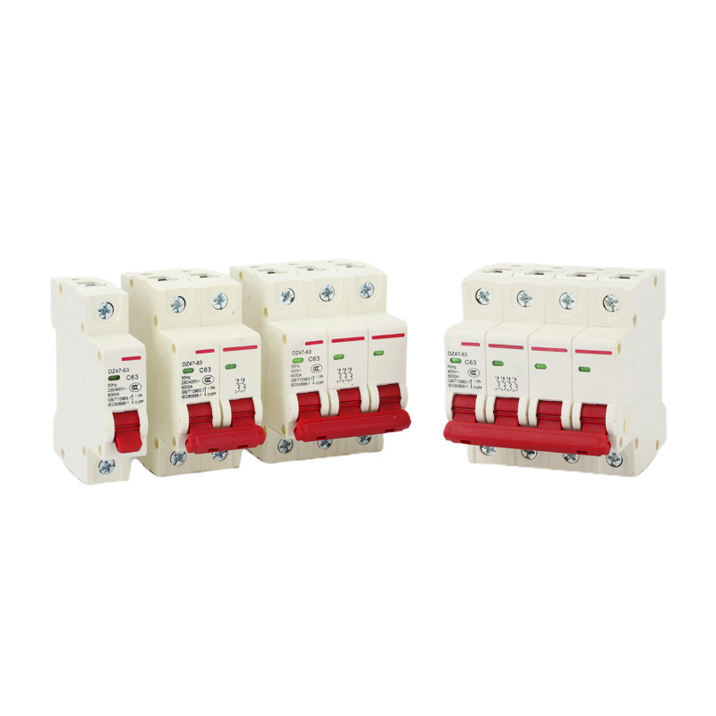 63a three phase 2p 3p 6ka 400v circuit breaker 3 phase 2 3 pole dc mcb electrical mini miniature circuit breakers suppliers