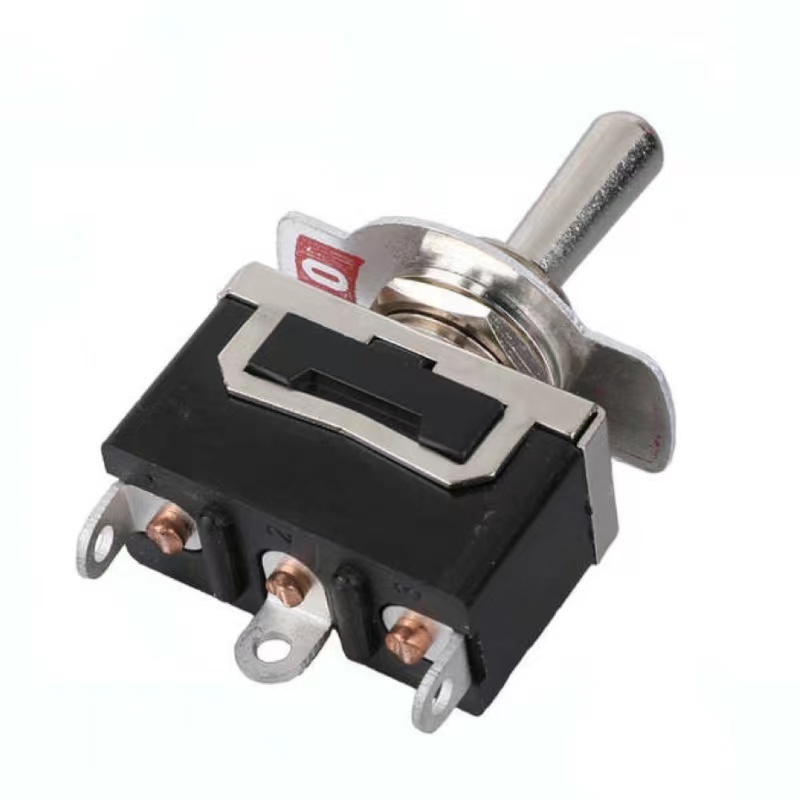 Toggle switches IP67 single pole on-off-on auto reset 3 pin 12v solder terminal momentary toggle switch