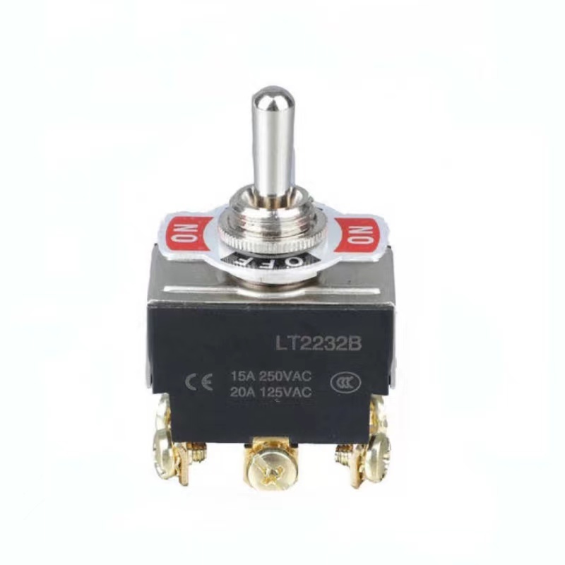 Factory direct 6 pin ip66 ip67 waterproof 3way reset momentary ON-OFF-ON toggle switch with solder terminals and handle