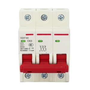 63a three phase 2p 3p 6ka 400v circuit breaker 3 phase 2 3 pole dc mcb electrical mini miniature circuit breakers suppliers