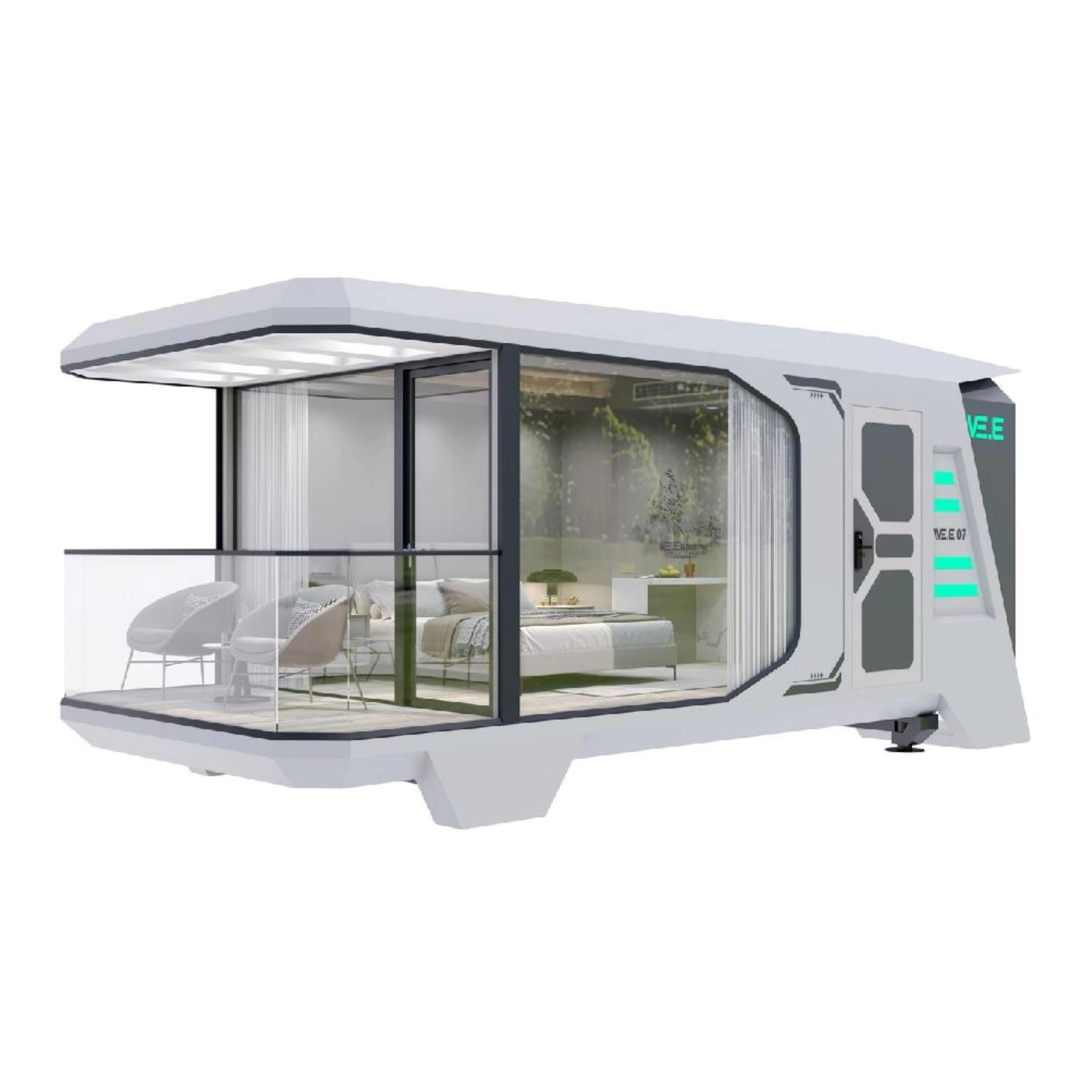 2024 Fashion Design Modular Mobile Space Capsule House Moving Home Sleep Bed Capsule Hotel Furniture