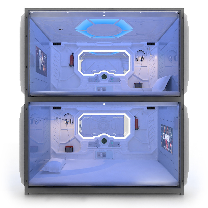 Modern soundproof hotel double sleeping pod capsule bed for sale