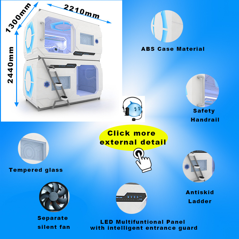 sleeping soundproof capsule bed hotel bunk bed in Beds