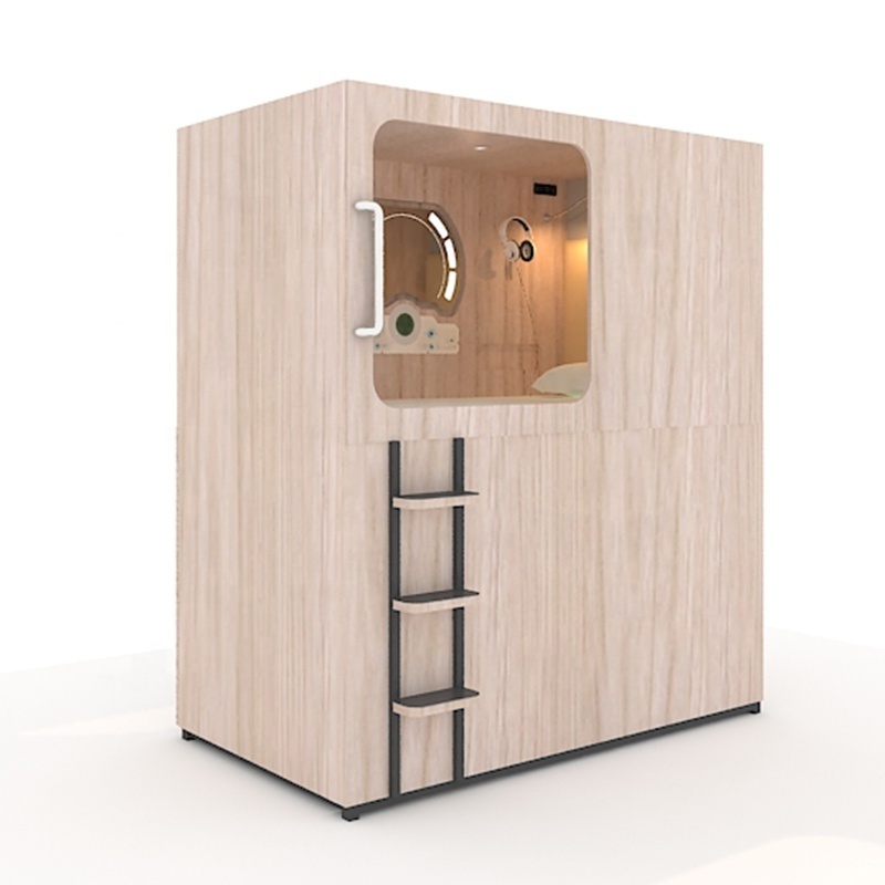 wood sleeping pod bed capsule box hotel manufacturer